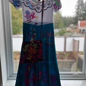 Encanto Mirabel floral dress with matching bag